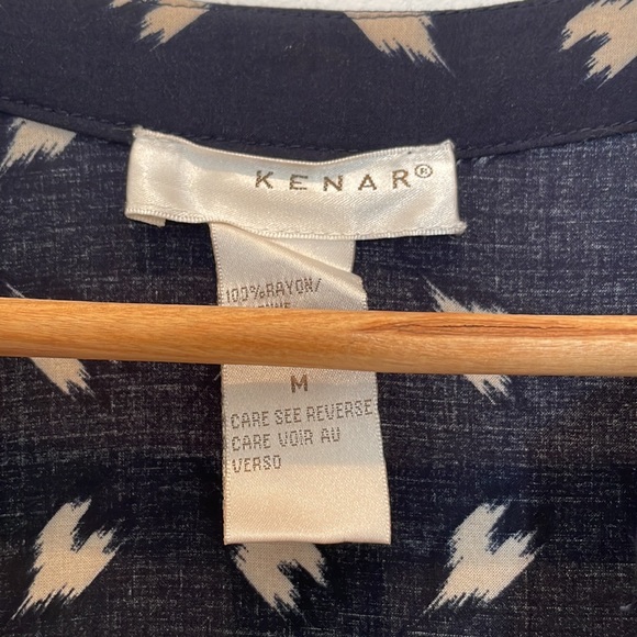 Kenar Navy Blue Women’s Patterned Blouse. - Picture 4 of 5